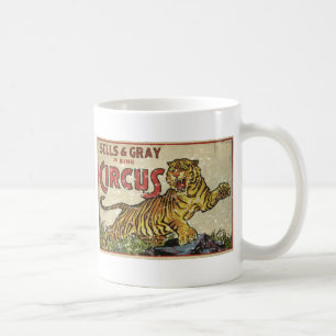 3 Ring Circus - circa 1930 abgenutzt Kaffeetasse