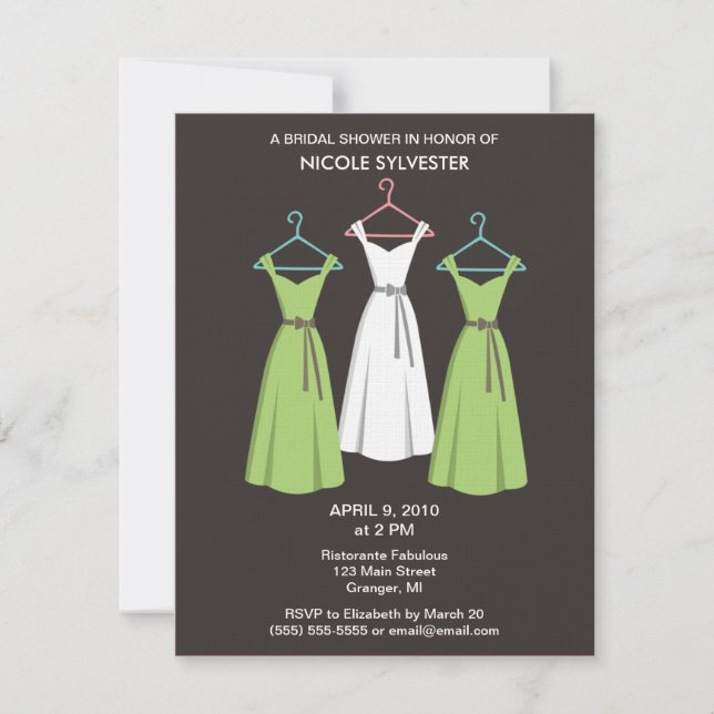 3 robes Invitations de douches nuptiales (Devant)
