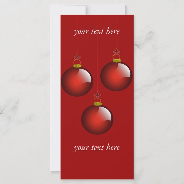 3 Rote Ornamente (Vorderseite)