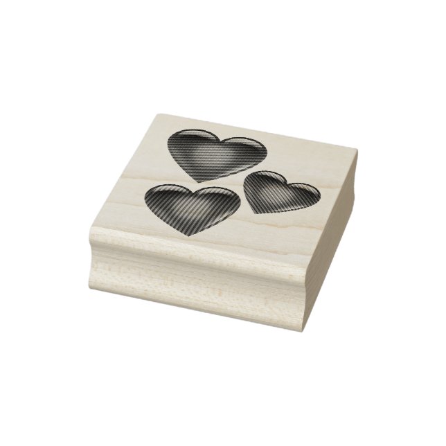 3 Rotes Herz geformt, Liebe Herz, Gummihaut Briefm Gummistempel (Stempel)