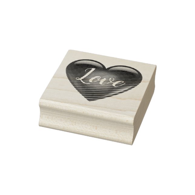 3 Rotes Herz geformt, Liebe, Herz, Gummistempel (Stempel)