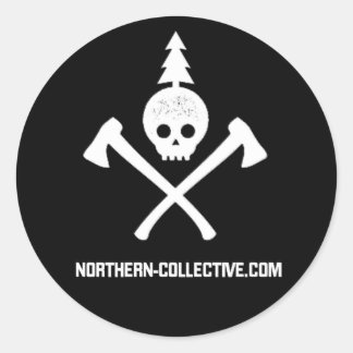 3" Round Northern Collective Classiective Logo-Auf Runder Aufkleber