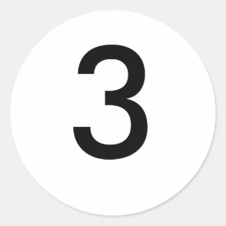 3 RUNDER AUFKLEBER