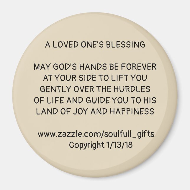 3" Rundmagazin mit "A LOVED ONE S SESSING" Magnet (Vorne)