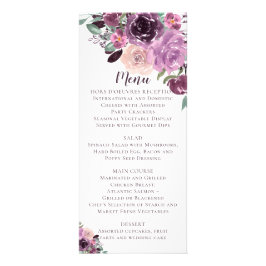 3 Sangria Lila Mauve Floral Wedding | Menü