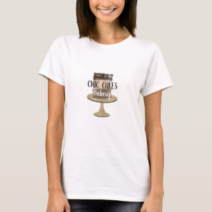 3 Schicht Kuchen Moderne rustikale Hochzeitstorte T-Shirt