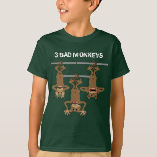 3 schlimme Affen T-Shirt