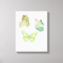 3 Schmetterlinge Wandkunst - Wrapped Canvas Leinwanddruck