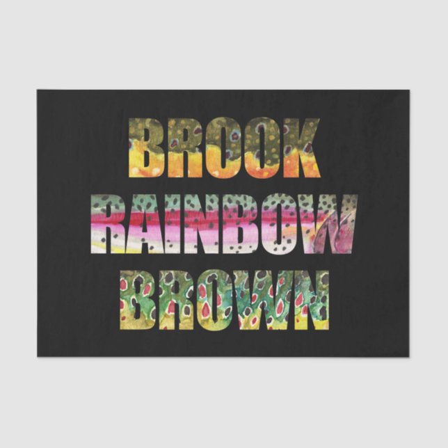 3 Schöne Forellenhaut Seidenpapier (Vorderseite)