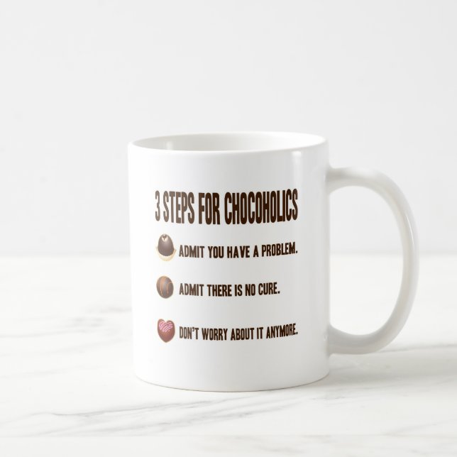3 SCHRITTE FÜR CHOCOHOLICS KAFFEETASSE (Rechts)