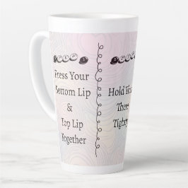 3 Schritte, um den Mund zu halten Lustiger benutze Milchtasse