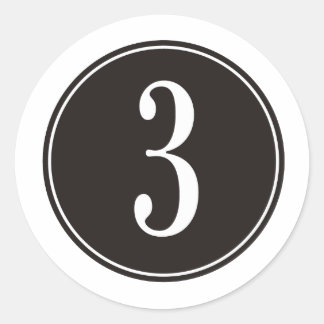3 Schwarzer Kreis Runder Aufkleber