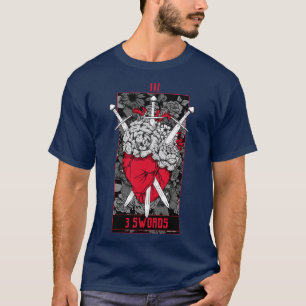 3 Schwerter Tarot d Rot T-Shirt