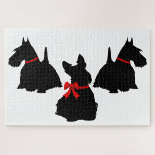 3 Scottish Terrier Black Silhouette/1014 Stück