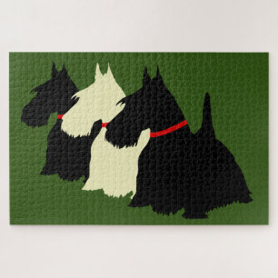 3 Scottish Terrier Black Silhouette/1014 Stück