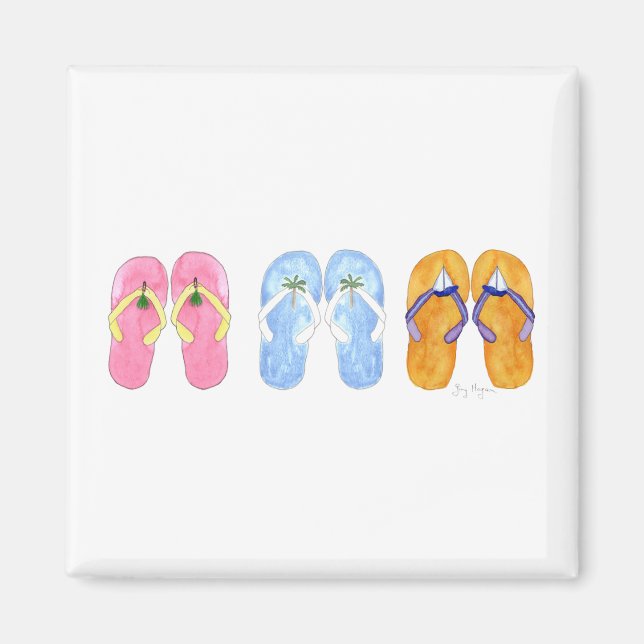 3 Seiten des Flip-Flops-Magnet Magnet (Vorne)