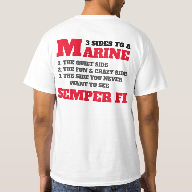 3 SEITEN ZU EINER MARINE T-Shirt (Rückseite)