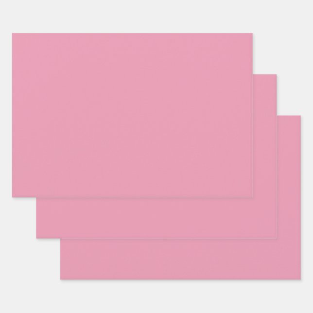 3 Sheets of Gift Wrap in Rose Pink Geschenkpapier Set (Set)