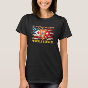 3. Signal Brigade Army Signal Corp American Flag T-Shirt