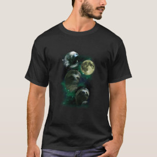 3 Sloth Moon Funny Parody T-Shirt