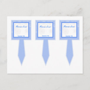 3 Snowflake Wedding Cup Picks Postkarte