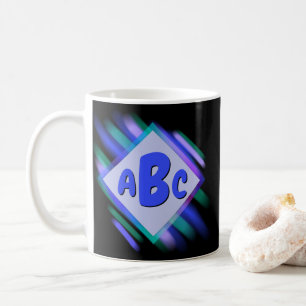 3 Soft Paint Strokes der Anfangsbuchstaben Monogra Kaffeetasse