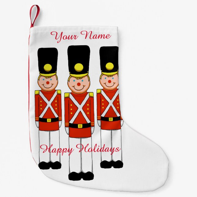 3 Soldat Weihnachten Strumpf (anpassbar) Kleiner Weihnachtsstrumpf (Vorderseite)