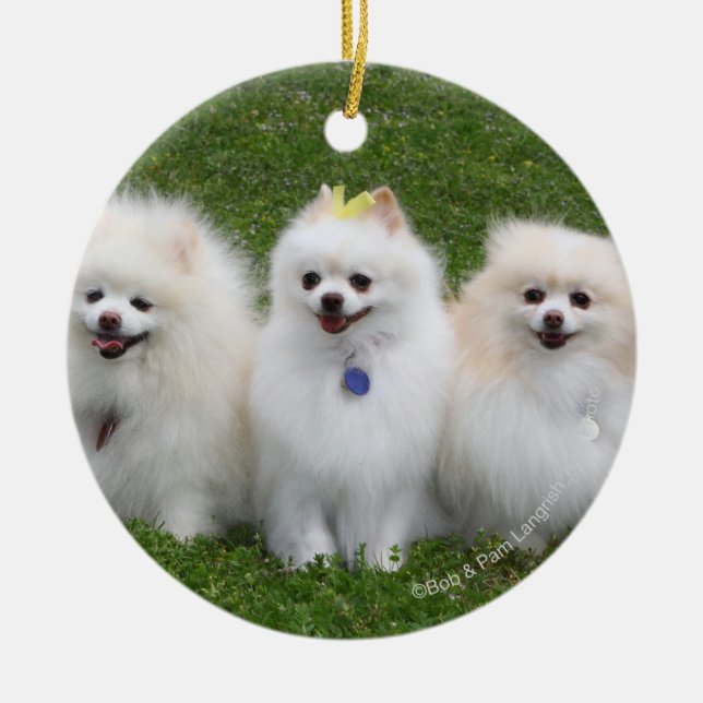 3 Spitz-Sitzen Keramikornament (Vorne)
