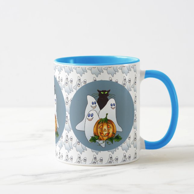 3 SPOOKS, JACK u. CAT durch SHARON SHARPE Tasse (Rechts)