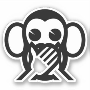 3 sprechen kluges Affen Iwazaru 言わざる KEIN Aufkleber