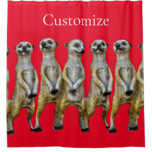 3 Stehend Meerkats Thunder_Cove Duschvorhang