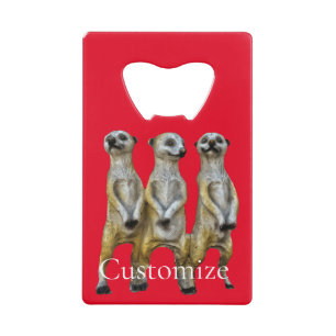 3 Stehend Meerkats Thunder_Cove Geldbeutel Flaschenöffner