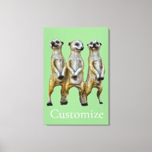 3 Stehend Meerkats Thunder_Cove Leinwanddruck