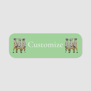 3 Stehend Meerkats Thunder_Cove Namensschild