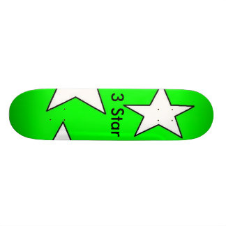 3 Stern-Entwürfe grünes Skatboard Skateboard