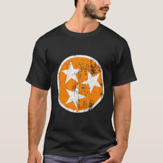 3-Sterne-Tn-Staat-Orangen- und Weiß-Tennis T-Shirt