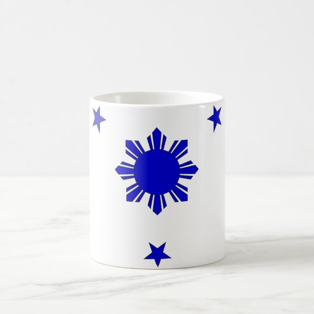 3 Sterne u. ein Sun Kaffeetasse (Mittel)