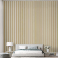 3" Stripe Earthy Musted Gold & Ivory White