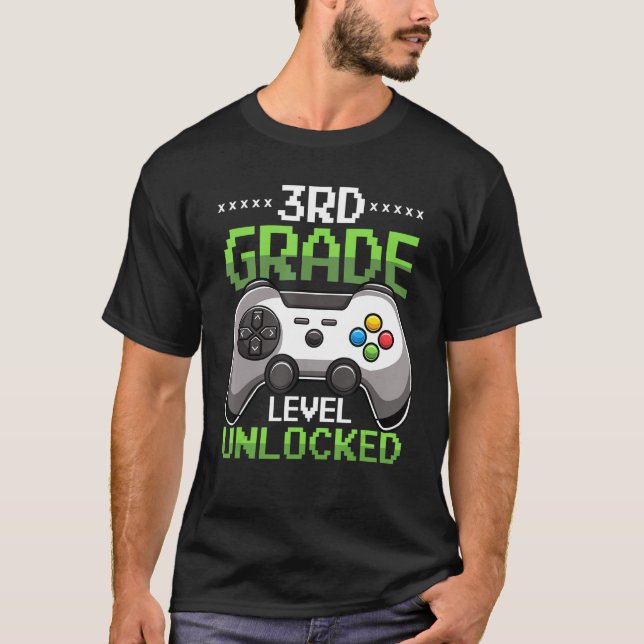 3. Stufe Unabgeschlossen bis Videospiel der Schule T-Shirt (Vorderseite)