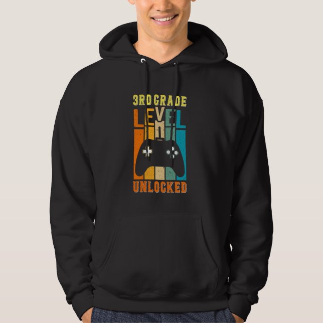3. Stufe Unverschlossen Funny Zurück zur Tee-Schul Hoodie (Vorderseite)