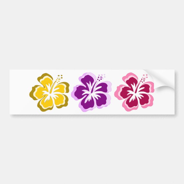 3 süße Blumen Autoaufkleber (Vorne)