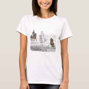 3-tägige Eventing Pferdekombiniertes Training T-Shirt