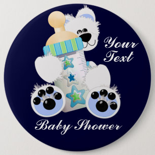 3-Taste für Babydusche Button
