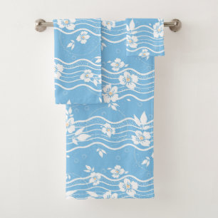 3-teiliges Handtuchhandtuch-Set in Giana-Neptune Badhandtuch Set