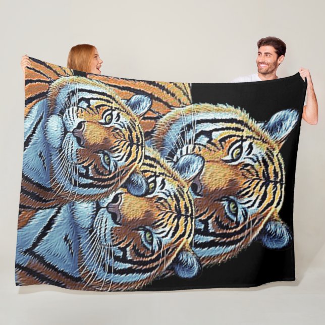 3 TIGERE FLEECEDECKE (Beispiel)