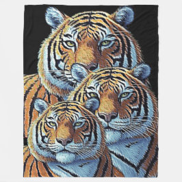 3 TIGERE FLEECEDECKE