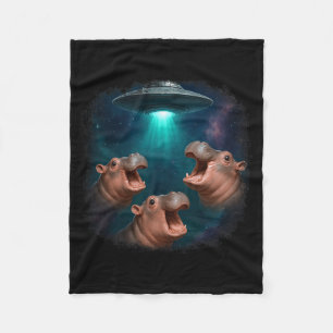 3 Ufo Baby Hip Lustig Hiptamus Grafik Tierliebhabe Fleecedecke