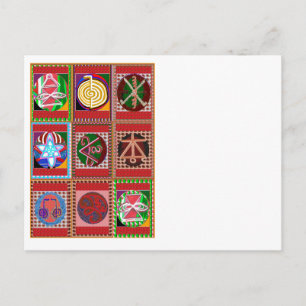 3 Verkauf Karuna Reiki Heilung Symbol Kunst Gesche Postkarte
