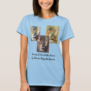 3 verschiedene junge Mädchen am Klavier von Renoir T-Shirt
