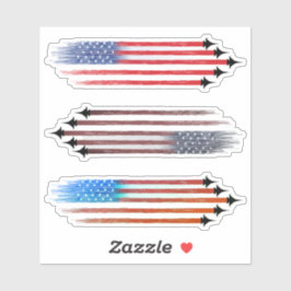 3 Vinyl Stickers scrapbook Flugzeug amerikanische  Aufkleber